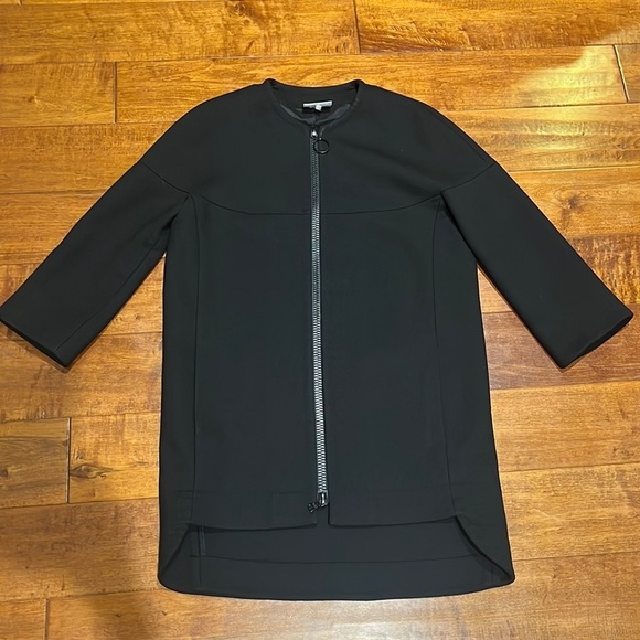 AKRIS Punto Wool Blend Black Jacket Size 4 - Picture 2 of 14